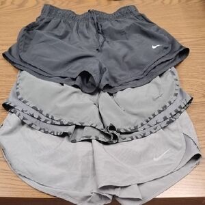 Bundle 3 Pair Nike Women's Dri Fit Athletic Shorts, Sz M